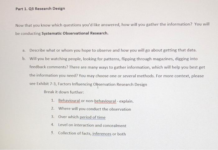 Develop a scenario as a research process for