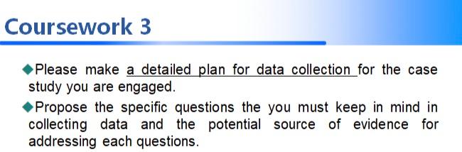 Please make a detailed plan for data collection