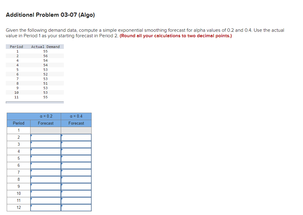 Additional Problem 03-07 (Algo) Given the