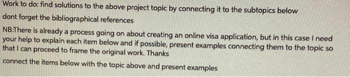 project management Topic: Online Visa Aplication