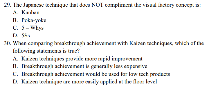 29. The Japanese technique that does NOT