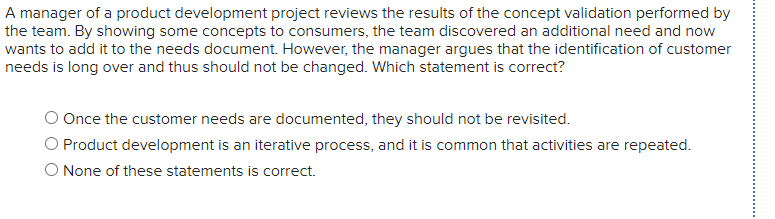 A minimum viable product is O A prototype of a