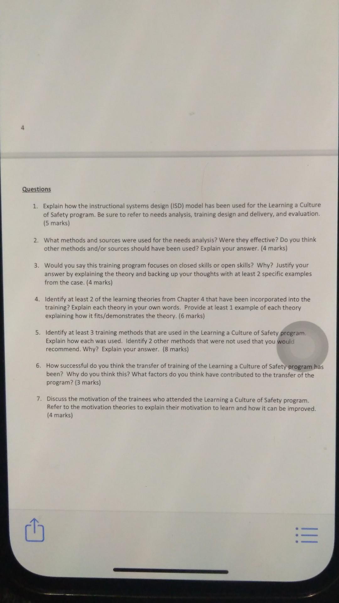 Questions 1. Explain how the instructional