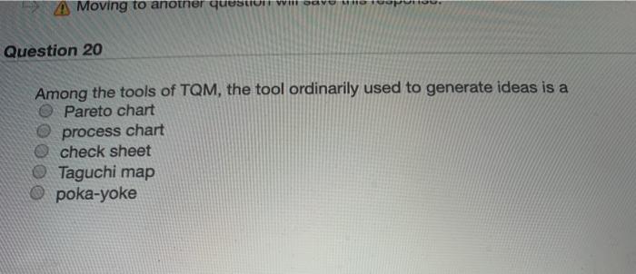 Moving to another question will save the response