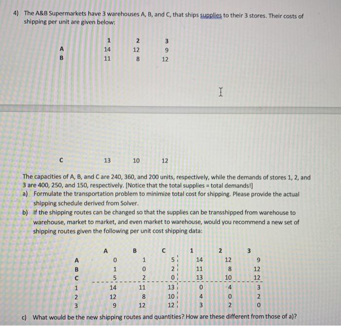 please solve with excel and picture all formulas