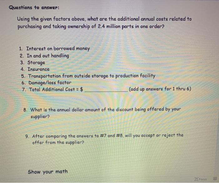 You are the Supply Manager for a US electronics