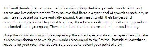 The Smith family has a very successful family tea