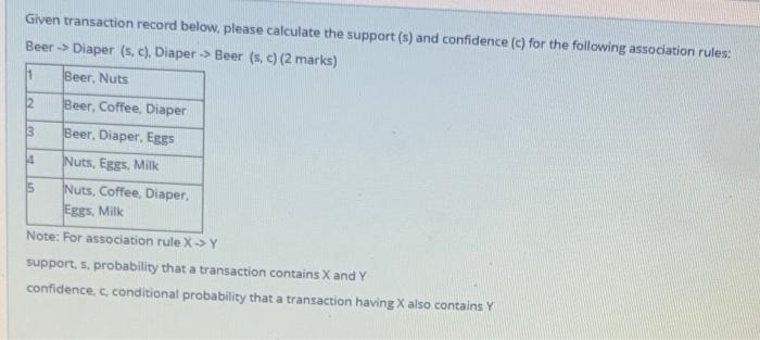 Given transaction record below, please calculate