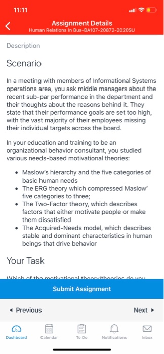 11:11 Assignment Details Human Relations in