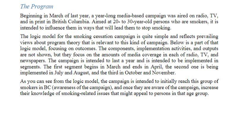 The Program Beginning in March of last year, a