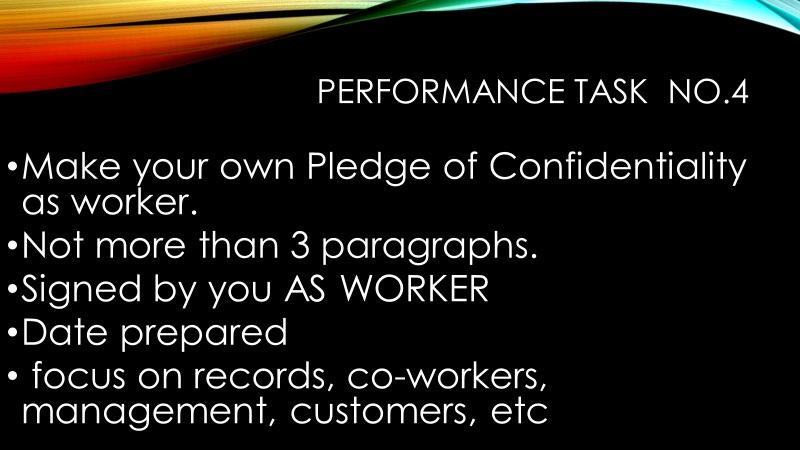 PERFORMANCE TASK NO.4 Make your own Pledge of
