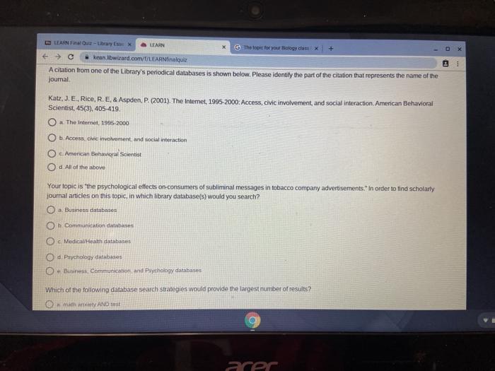 please answer both LEARN Futtrary Ex LEARN G the