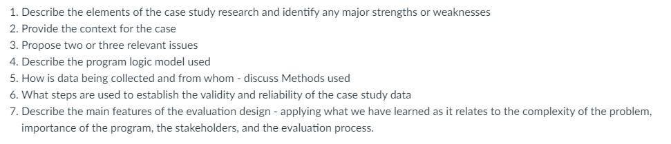 The Program Beginning in March of last year, a