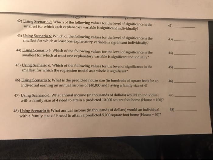 Scenario 6: A real estate builder wishes to