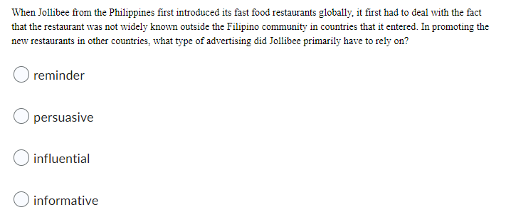 When Jollibee from the Philippines first