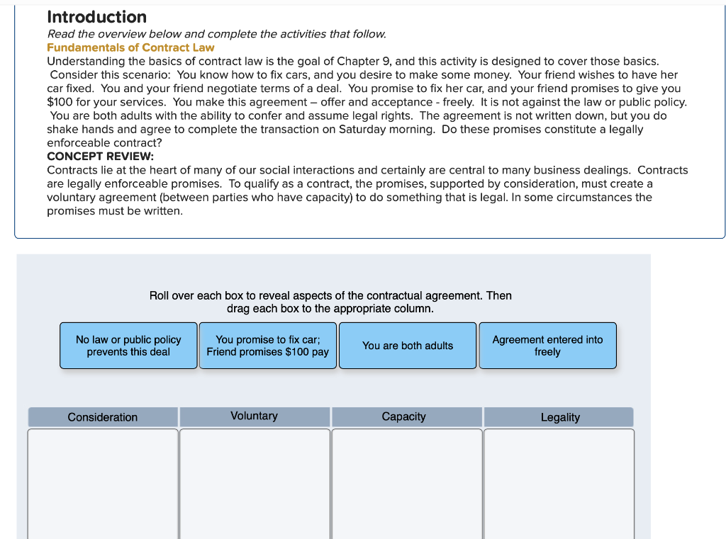Introduction Read the overview below and complete