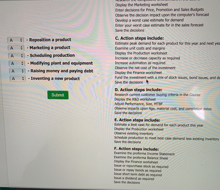or each of the six basic tactics, select the set