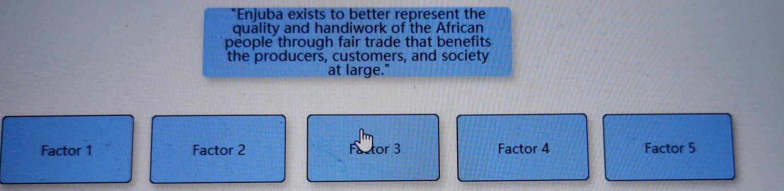 Factor 1 Factor 2 Factor 3 Factor 4 Factor 5