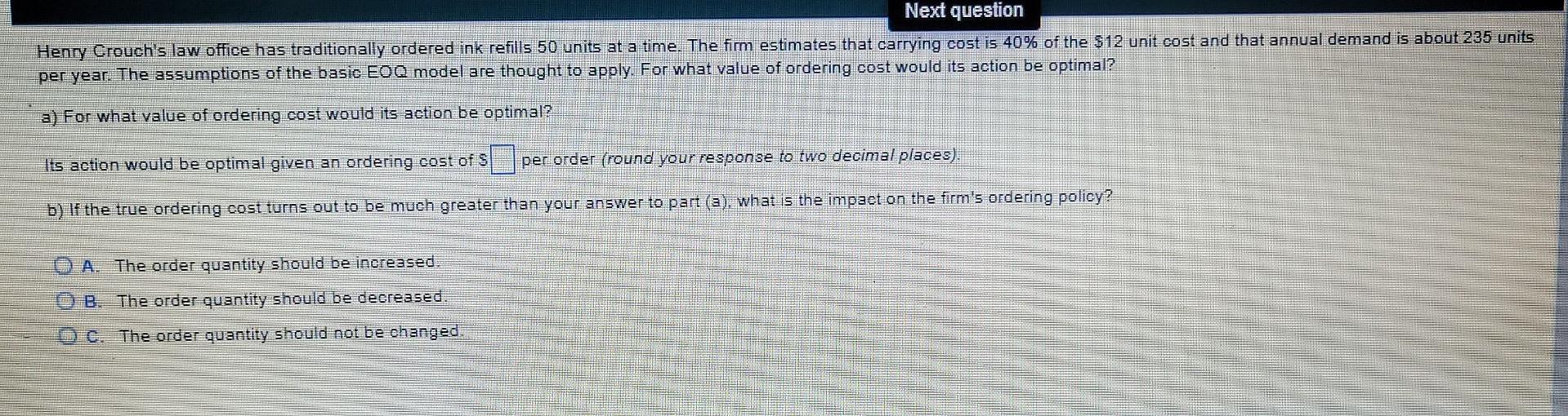 Next question Henry Crouch's law office has