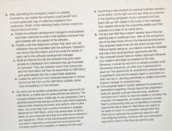 just solve 4 please with the reason for chosing