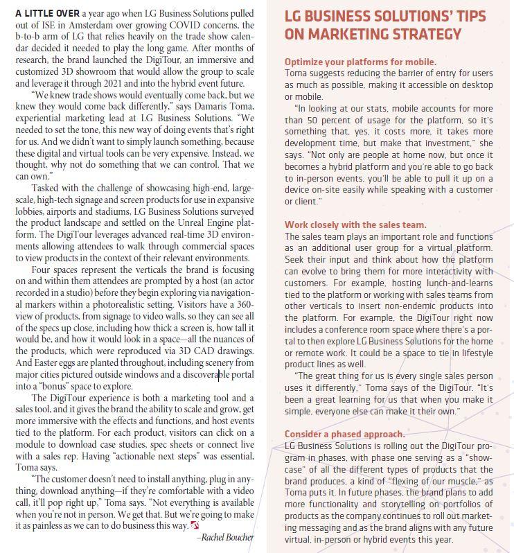 Read the above case on LG B2B solutions then