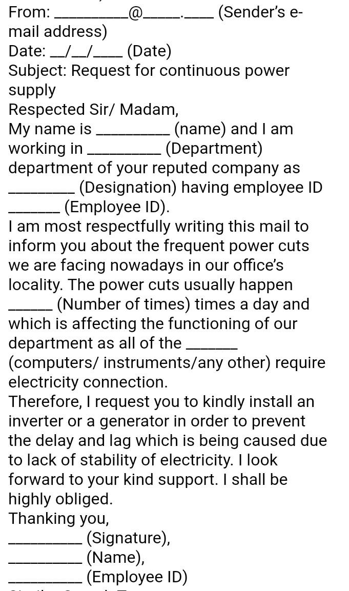 write an incident report in email format to your