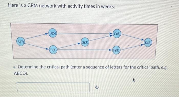 Please determine the critical path and how long