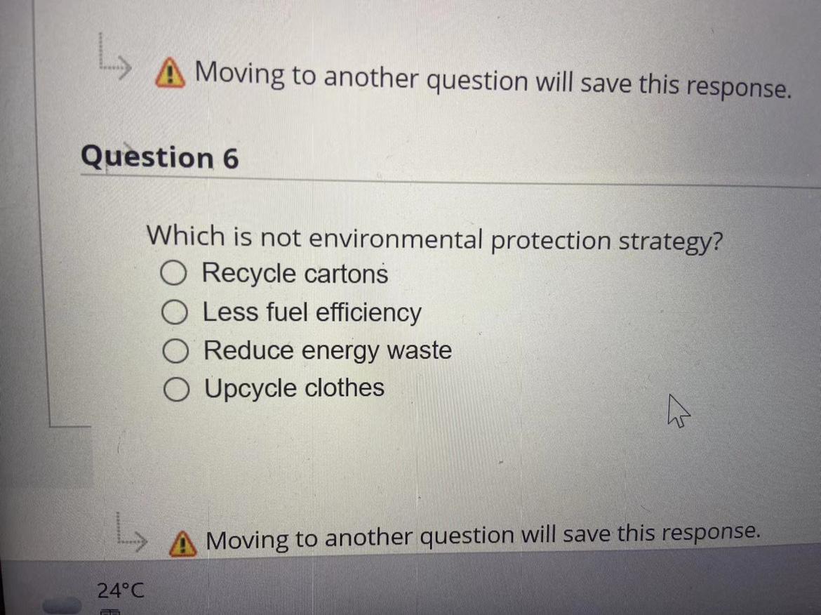 A Moving to another question will save this