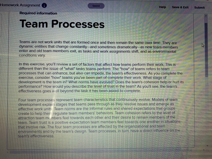 Seved Homework Assignment i Required information