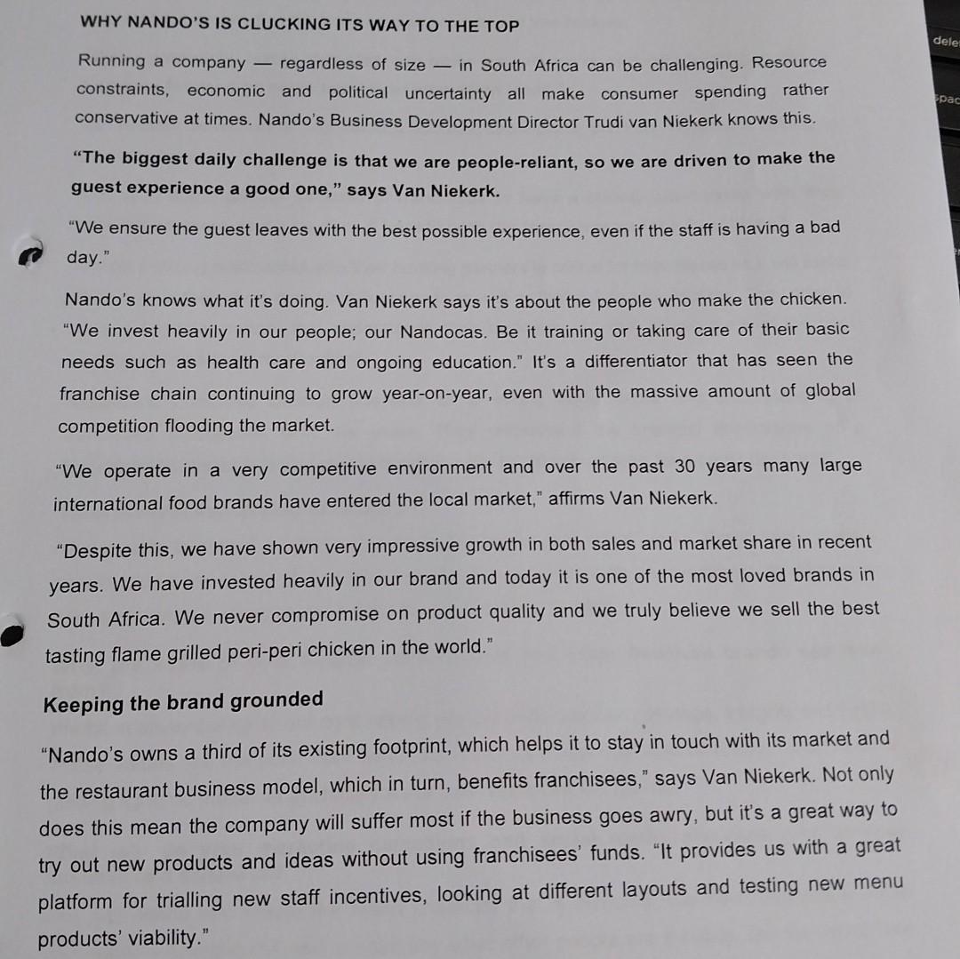 WHY NANDO'S IS CLUCKING ITS WAY TO THE TOP