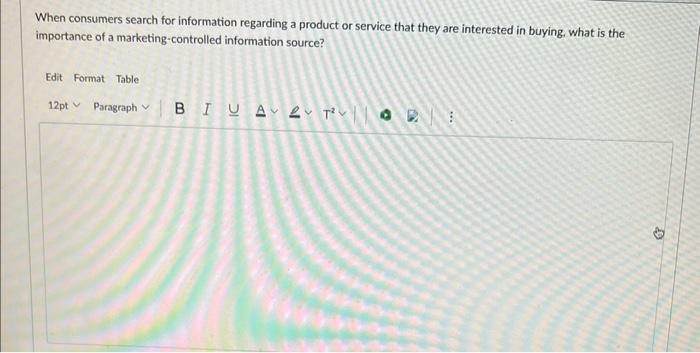 When consumers search for information regarding a