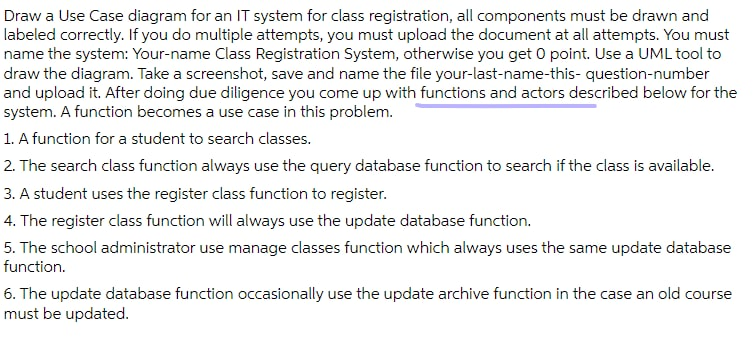 Draw a Use Case diagram for an IT system for