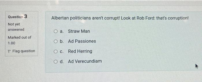 Question 3 Albertan politicians aren't corrupt!
