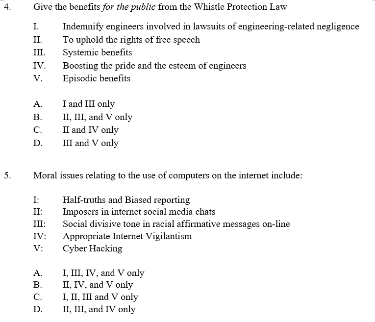 4. Give the benefits for the public from the