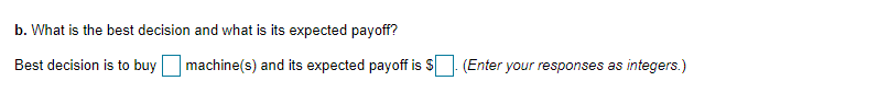 A manager is trying to decide whether to buy one