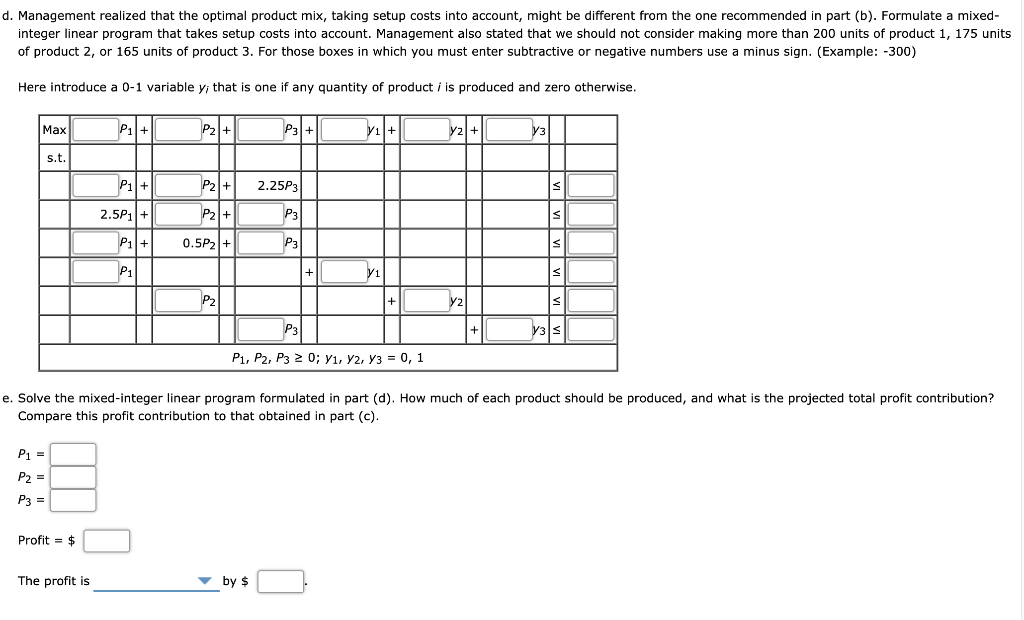 Problem 7-11 (Algorithmic) Hart Manufacturing