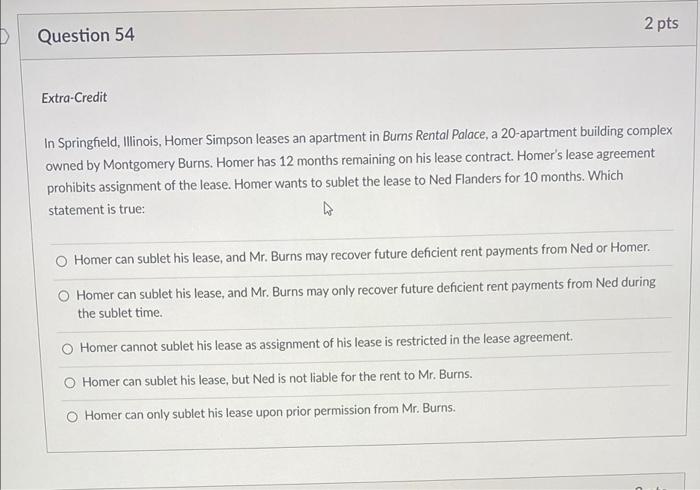 Question 53 2 pts Extra-Credit Multiple Answer