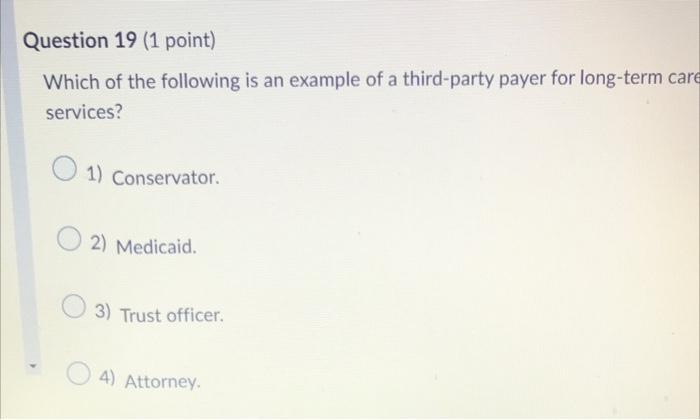 Question 18 (1 point) When should a resident's