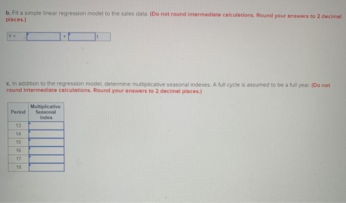Problem 3-25 (Static) The sales data for two