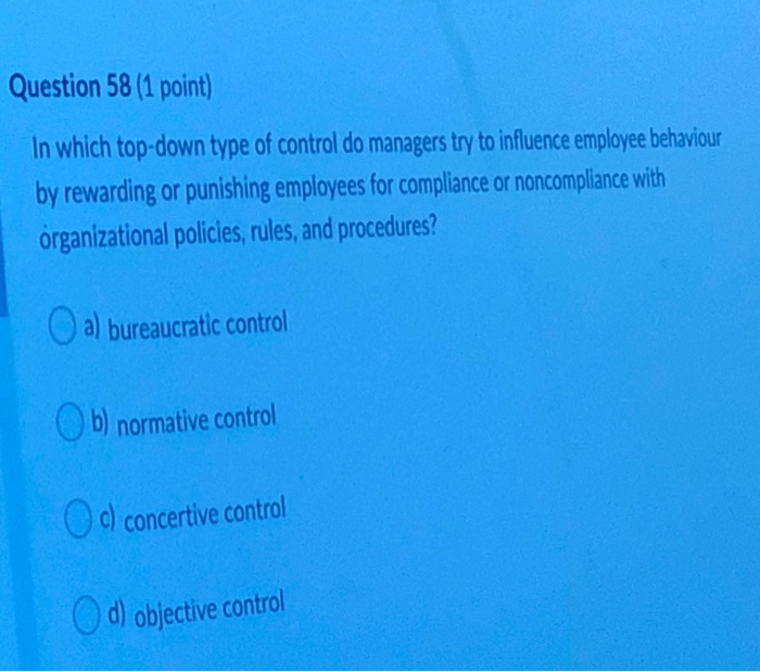 Question 58 (1 point) In which top-down type of