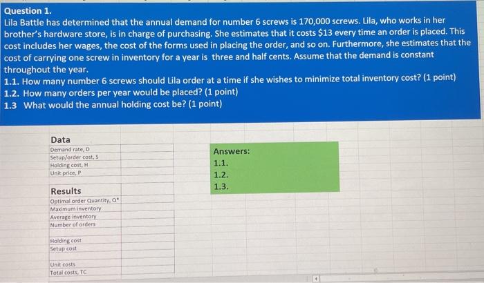 solve using excel, please show formuals and steps