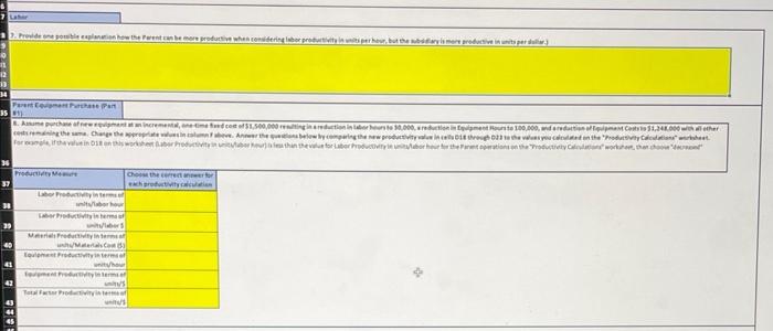 please help Labor 7. Provide one possible