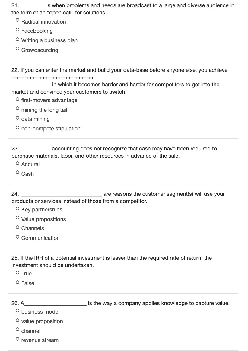 21.. is when problems and needs are broadcast to