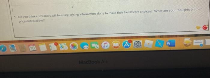1 1. Do you think consumers will be using pricing