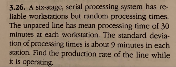 industrial engineering (b) rework Problem 3.26