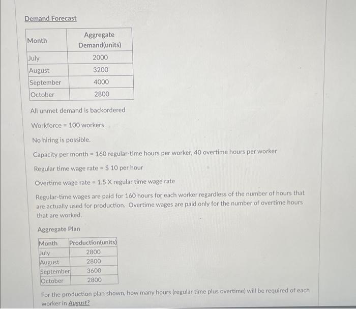 For the next 2 questions consider the aggregate