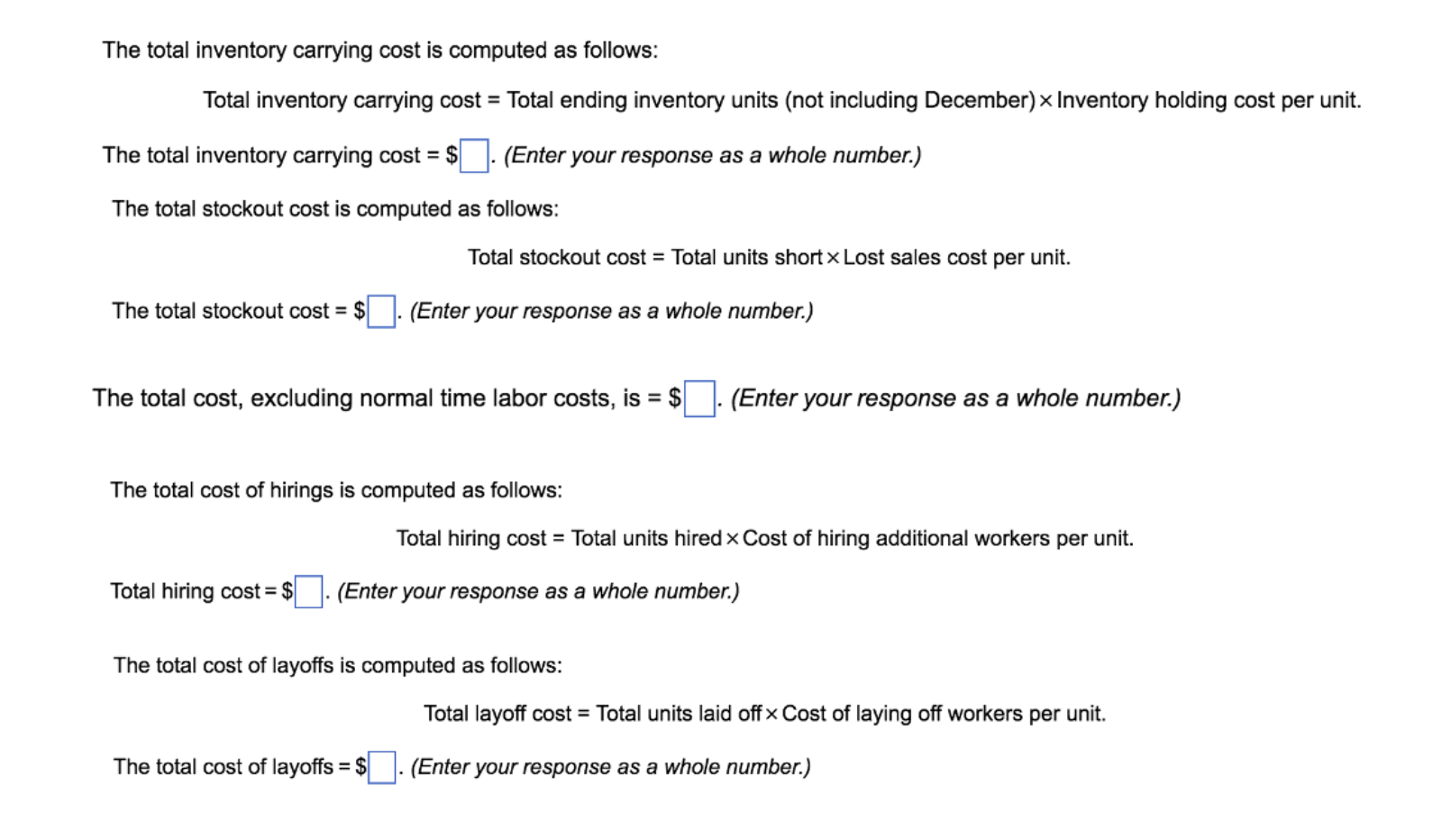 month. Ignore any idle-time costs. The plan is