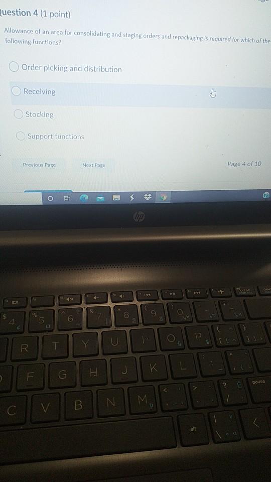 Question 4 (1 point) Allowance of an area for