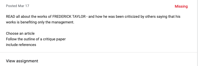 Posted Mar 17 Missing READ all about the works of