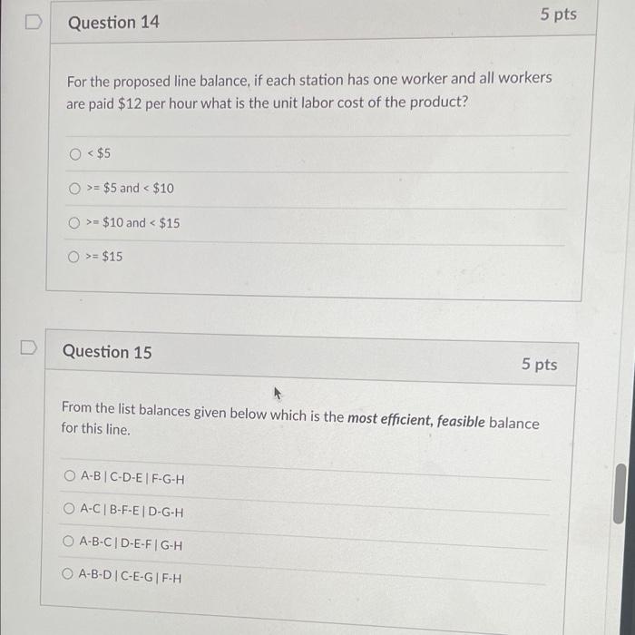 For the next 9 questions consider the following